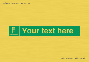 Custom sign safe condition Embarkation ladder